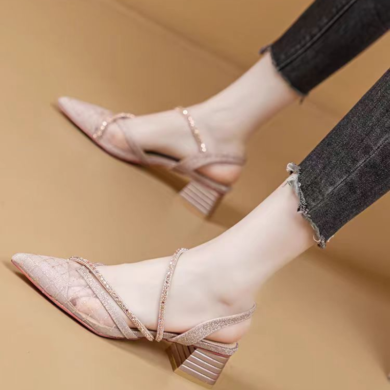 French Style Rhinestone Mesh P - огляд і ціна Rhinestone Sandal Women