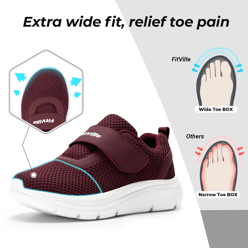 FitVille Sneakers Women'S Shoe - огляд і ціна Women'S Shoes For Wide Feet