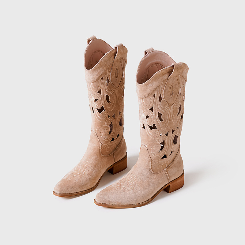 Western Style Embroidered Leat - огляд і ціна Women'S Shoes Extra Wide