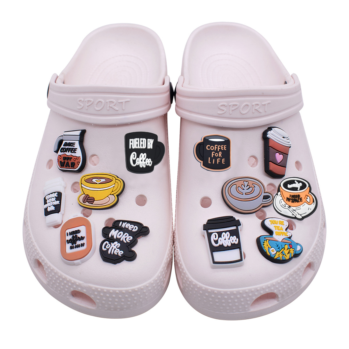 Coffee Cup Shoe Charms for Cro - огляд і ціна Croc Style Clog