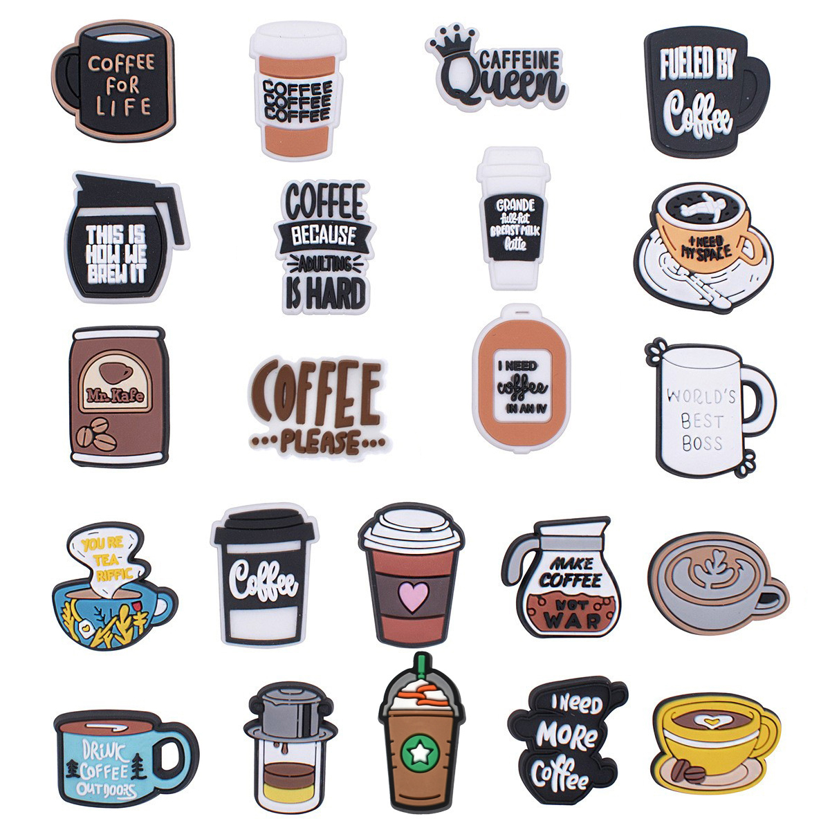 Coffee Cup Shoe Charms for Cro - огляд і ціна Croc Style Clog