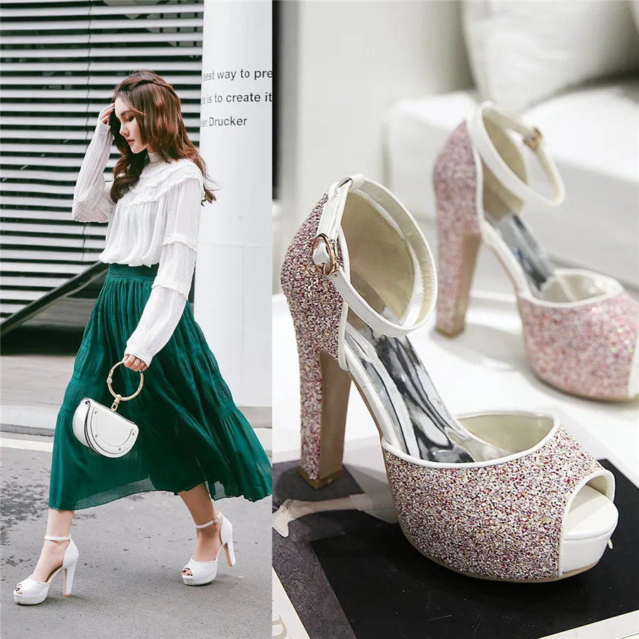 White Wedding Party Women Plat - огляд і ціна Metallic Heel Sandal