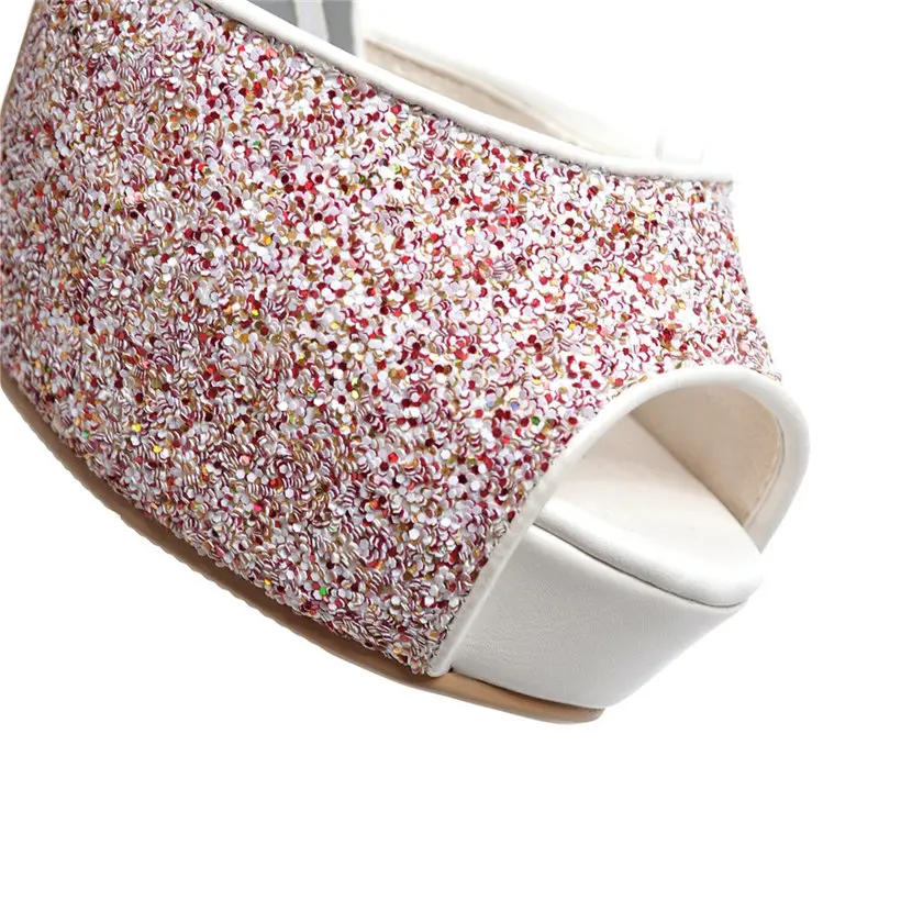 White Wedding Party Women Plat - огляд і ціна Metallic Heel Sandal