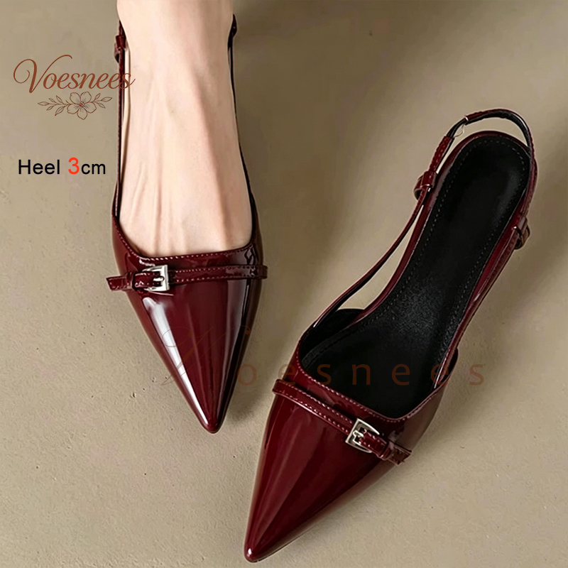 2026 Wine Red Pointed Patent L - огляд і ціна Women'S Shoes Kitten Heels
