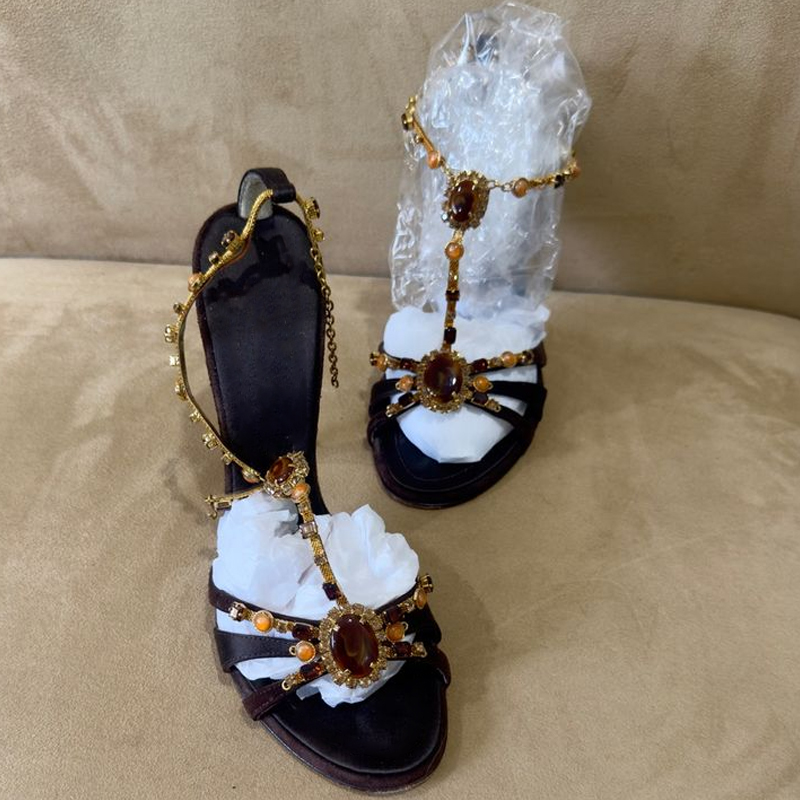 Rhinestone Open Toe Cross Stra - огляд і ціна Rhinestone Sandal Women