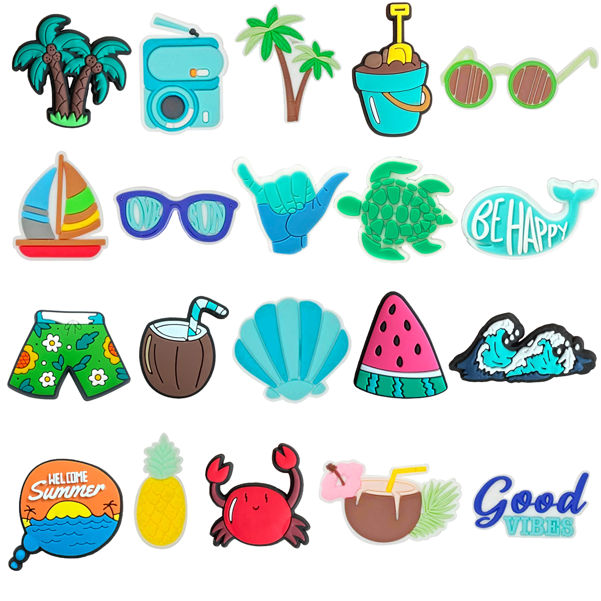 Summer Beach Coco Shoe Charms  - огляд і ціна Croc Style Clog