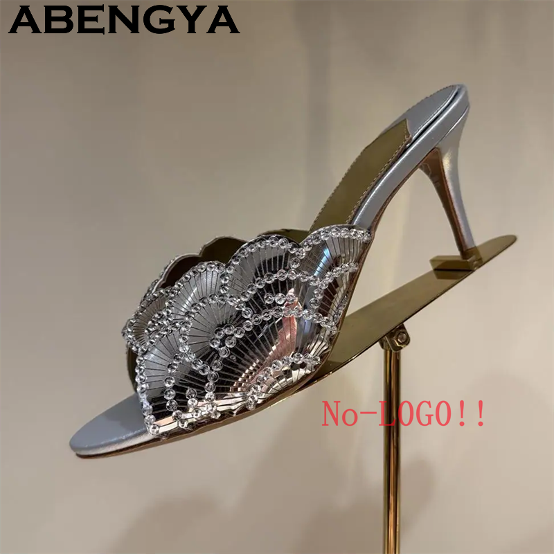 2026 Summer Trendy New Shiny F - огляд і ціна Metallic Heel Sandal