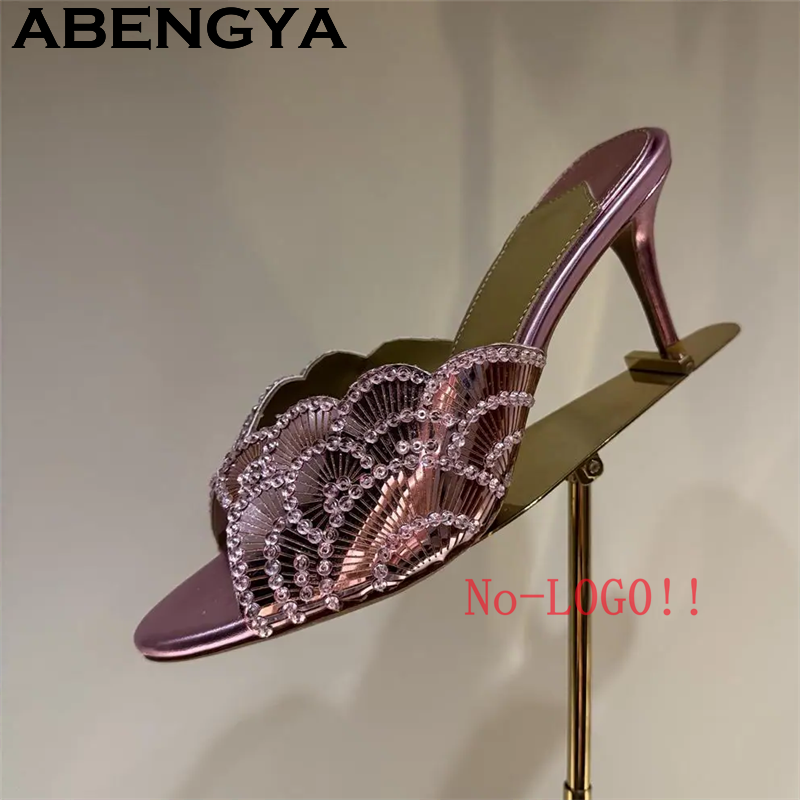 2026 Summer Trendy New Shiny F - огляд і ціна Metallic Heel Sandal