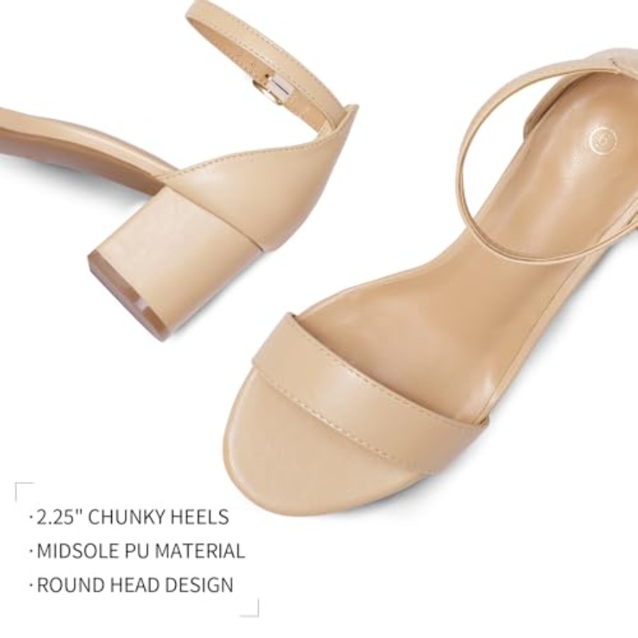 Women's Chunky Low Heels Open  - огляд і ціна Low Block Heel Pump