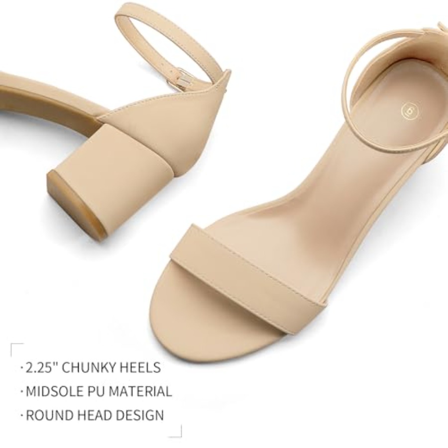 Women's Chunky Low Heels Open  - огляд і ціна Low Block Heel Pump