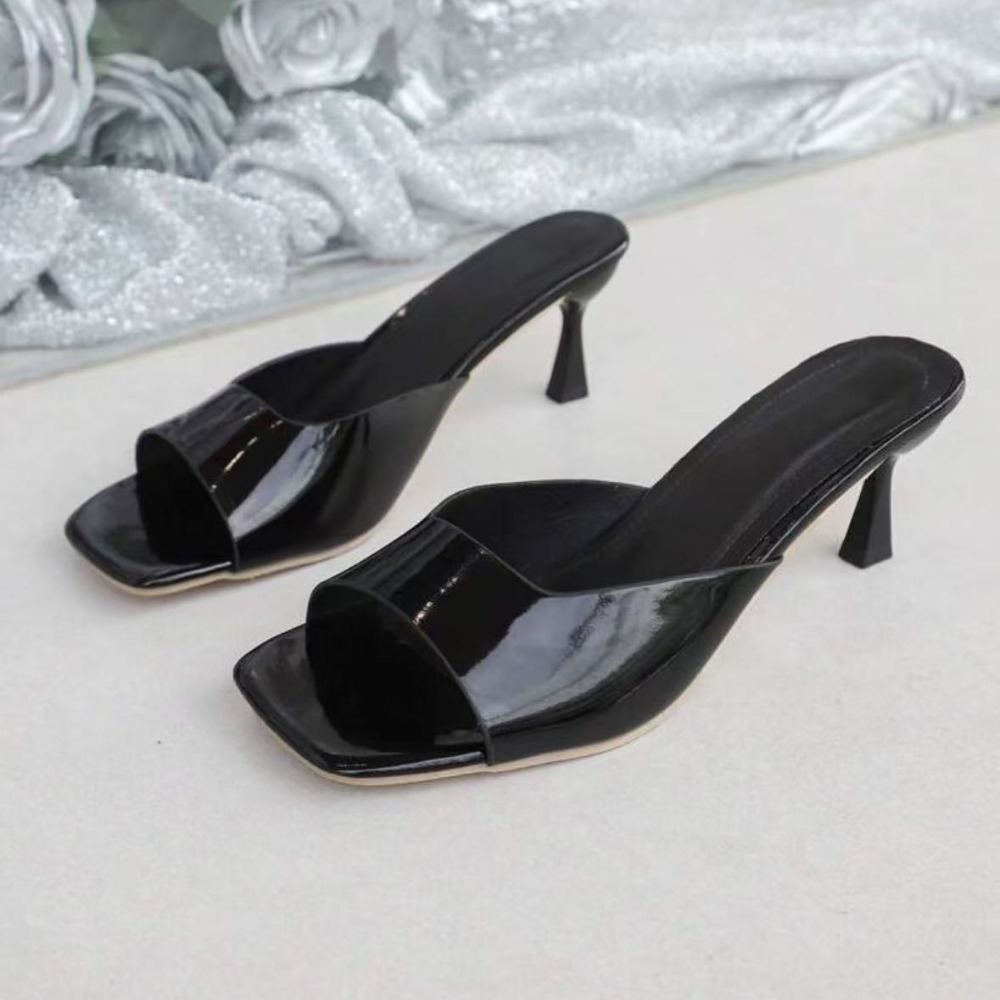 Fashion Fish Mouth Slippers Su - огляд і ціна Metallic Heel Sandal
