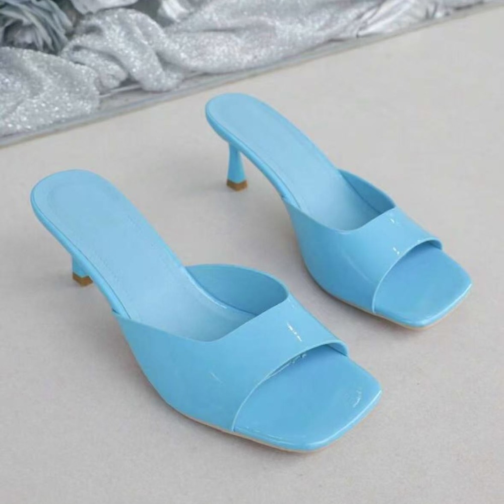 Fashion Fish Mouth Slippers Su - огляд і ціна Metallic Heel Sandal