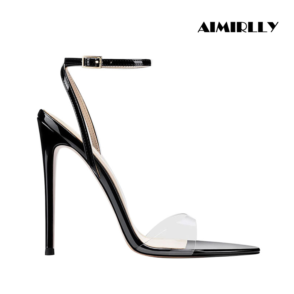 Women Clear PVC High Heel Sand - огляд і ціна Clear Strap Heel