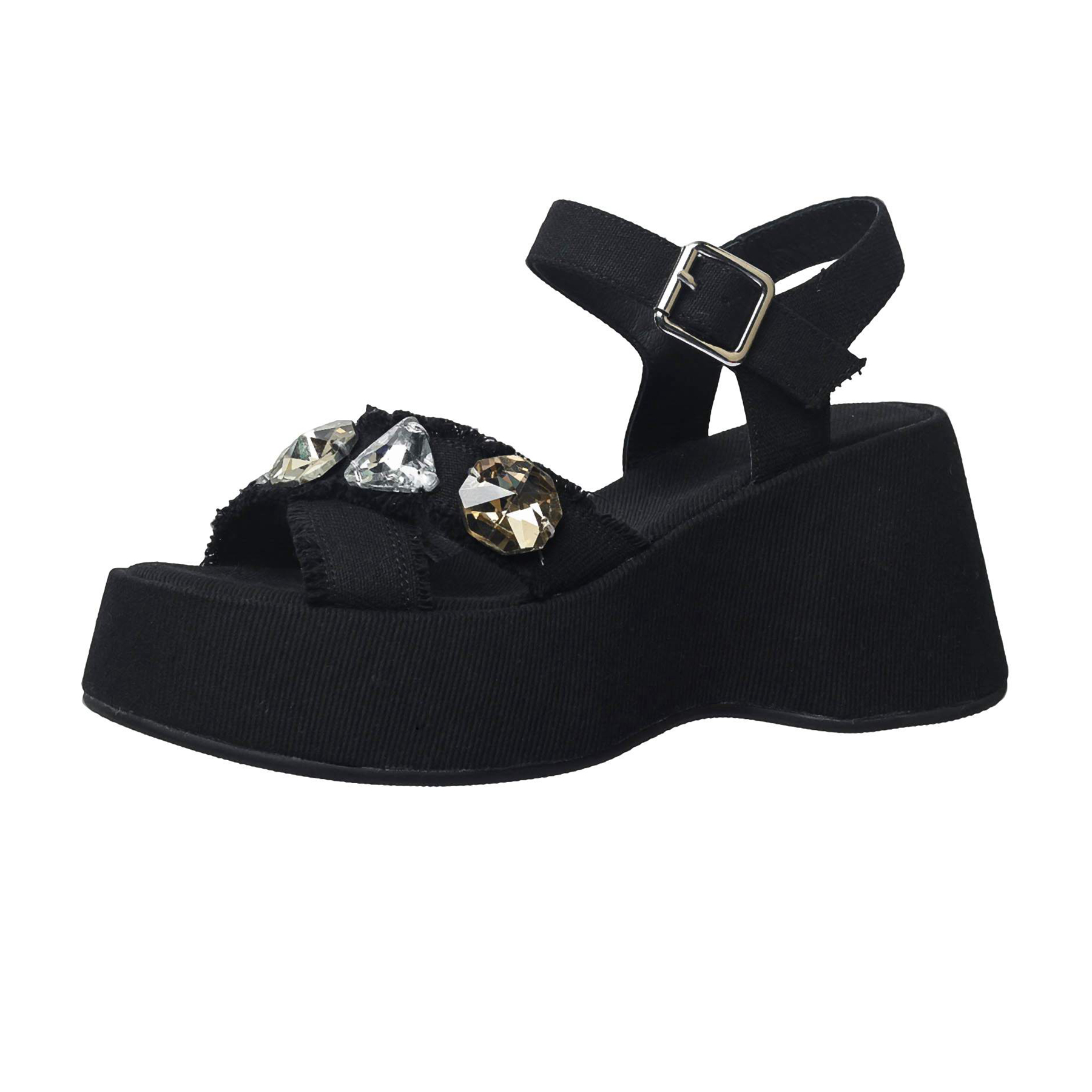 Krazing Pot Denim Peep Toe Pla - огляд і ціна Rhinestone Sandal Women