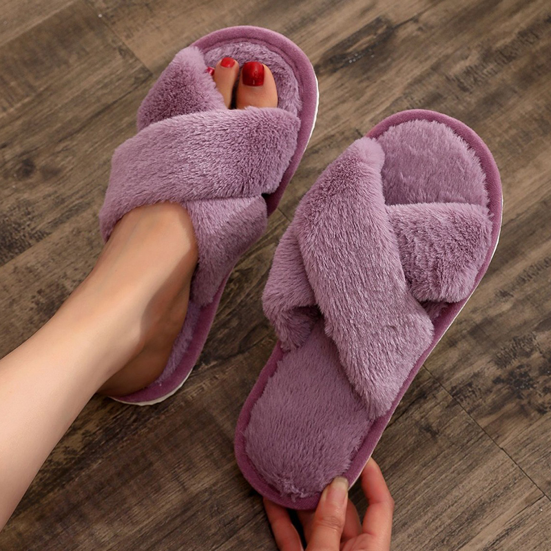 Autumn Winter Fluffy Fur Slipp - огляд і ціна Women Shoes For Winter