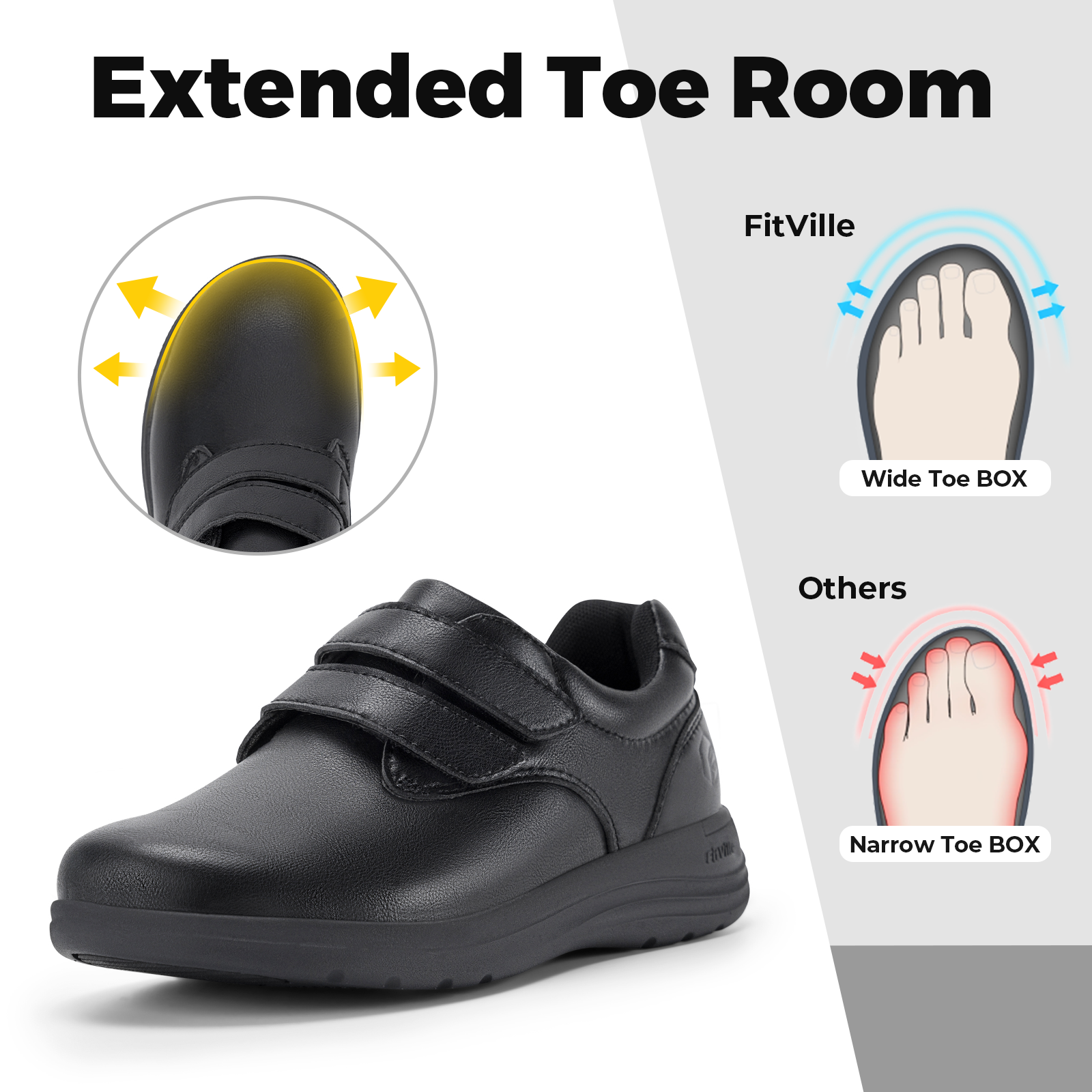 FitVille Leather Women's Shoes - огляд і ціна Women'S Shoes For Wide Feet