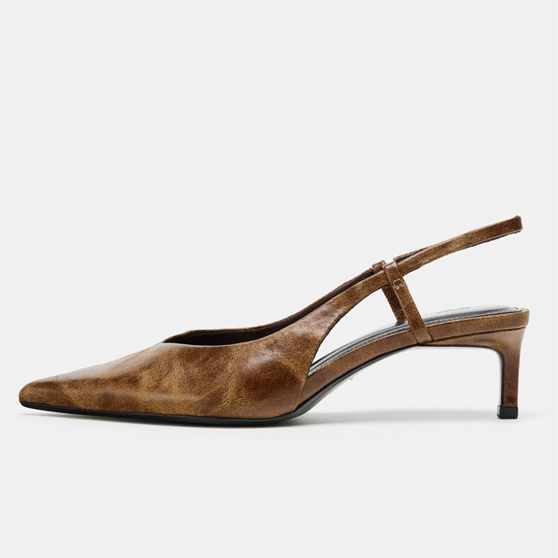Retro Brown Kitten Heel Design - огляд і ціна Women Shoes Brown Colour