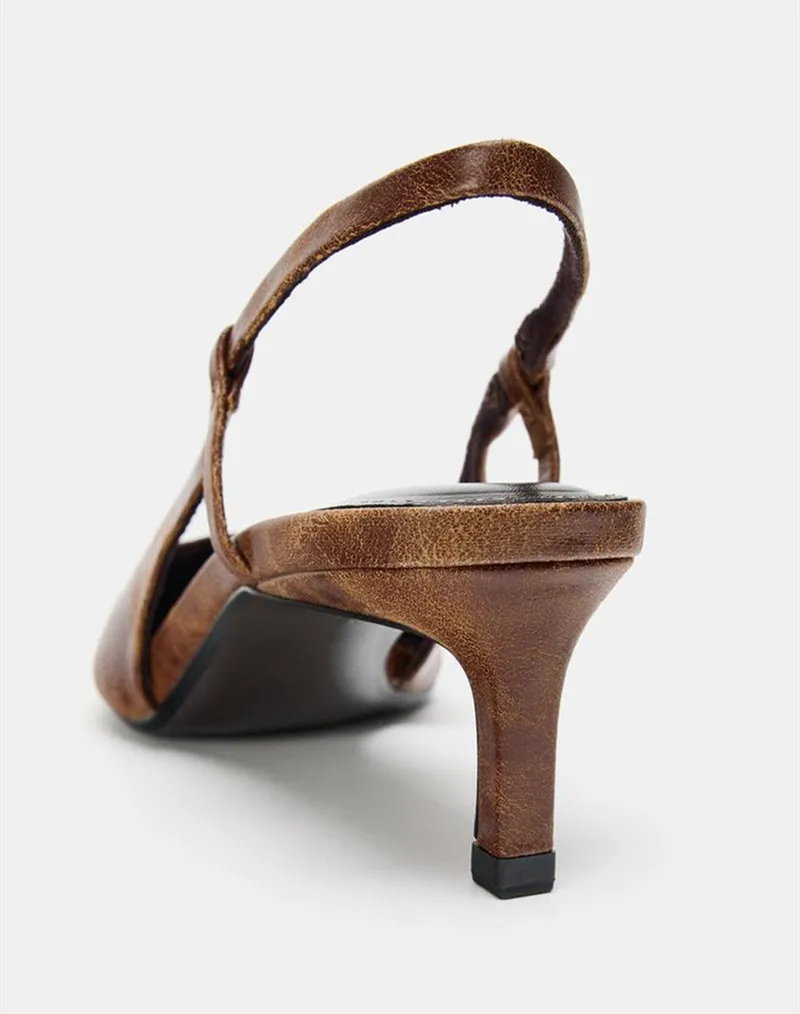 Retro Brown Kitten Heel Design - огляд і ціна Women Shoes Brown Colour