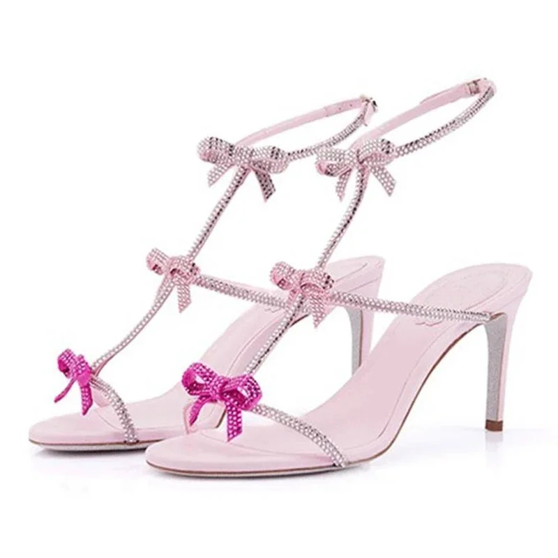 Aneikeh Elegant Silk Rhineston - огляд і ціна Rhinestone Sandal Women